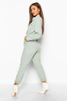 Thumbnail for your product : boohoo Pocket Contrast Stitch Denim Boilersuit
