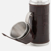 Thumbnail for your product : Aspinal of London Men's 6 Inch Hunter Leather Flask - Amazon Brown