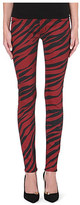 Thumbnail for your product : Hudson Jeans 1290 Hudson Jeans Krista tiger-print super-skinny mid-rise jeans