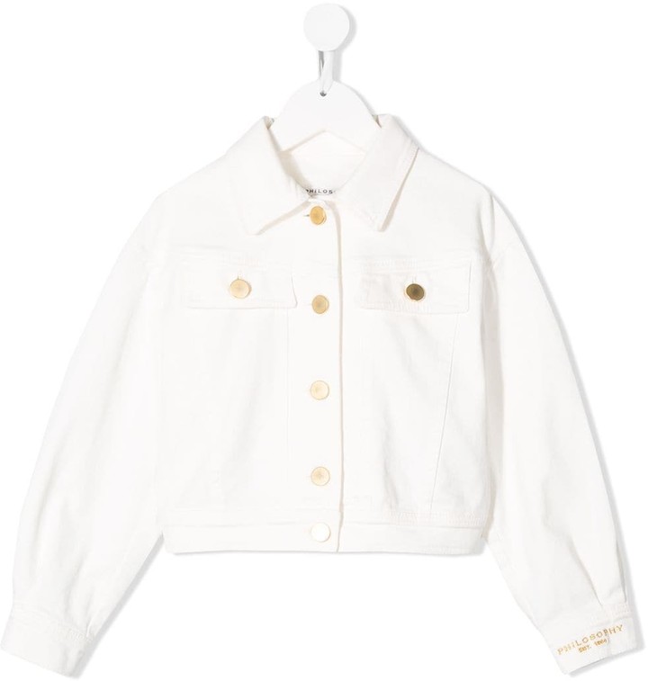 white denim jacket kids