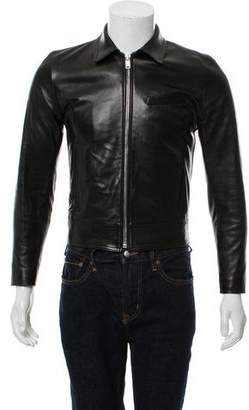Saint Laurent Leather Zip-Up Jacket