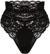 Thumbnail for your product : Fleur Du Mal Charlotte lace high-waisted panty