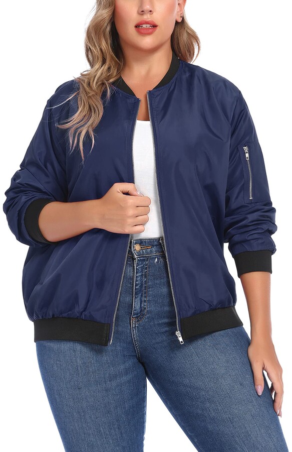 plus size navy blue jacket