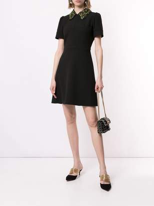 No.21 embroidered collar dress