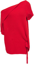 Thumbnail for your product : Roland Mouret Moran Off-the-shoulder Ribbed Cotton Sweater