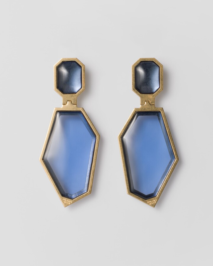 Prada Symbole sterling silver earrings ShopStyle