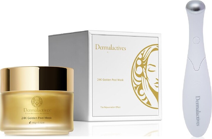 Dermalactives 24K Gold Peel Mask & Ion Eye Wand 2Pc Set