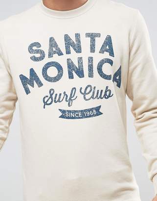 Esprit Crew Neck Sweatshirt With Santa Monica Print