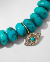Thumbnail for your product : Sydney Evan Diamond Evil Eye Turquoise Bead Bracelet