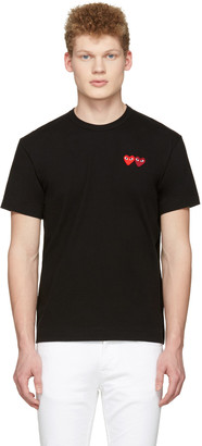 Comme des Garcons Play Black Double Hearts T-Shirt