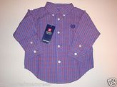 Thumbnail for your product : Chaps by Ralph Lauren Long Sleeve Striped Oxford Woven Shirt ~ 18 Months