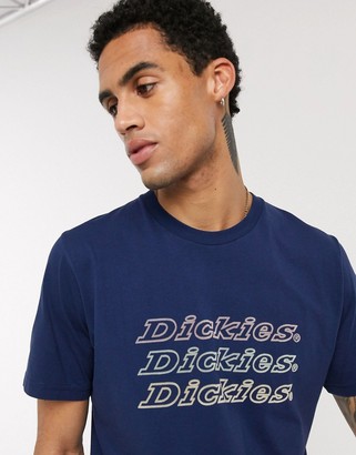 Dickies Kings Bay t-shirt with logo print in navy