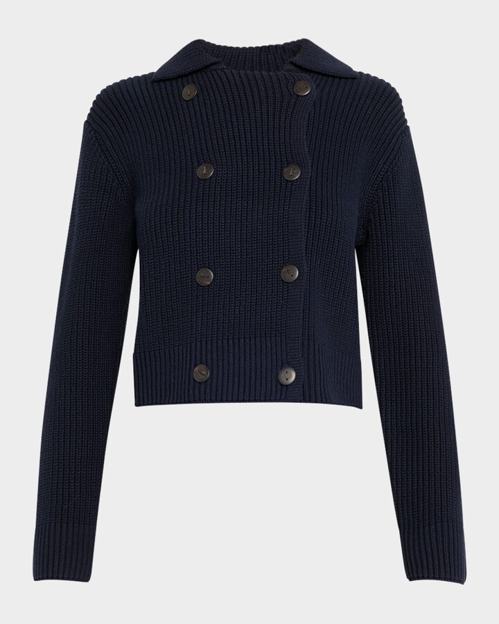 Vince Double-Breasted Sweater Jacket