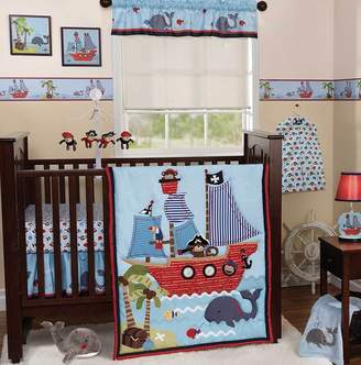Bedtime Originals 4 Pc Lambs & Ivy Treasure Island Boys Baby Crib Set with Bumper
