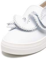 Thumbnail for your product : Sophia Webster white Soleil Adele ruffle leather sneakers