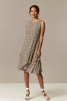Thumbnail for your product : Wallis PETITE Taupe Spot Print Hanky Hem Dress