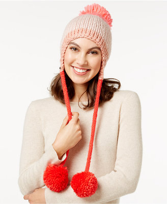 Kate Spade Chunky Knit Colorblock Trapper Hat