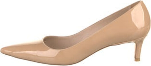 Stuart Weitzman Patent Leather Pumps Neutrals Pointed-Toes Designer