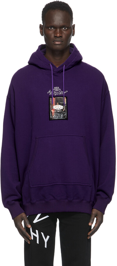 hoodie purple homme