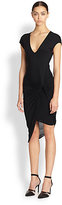 Thumbnail for your product : Helmut Lang Asymmetrical Draped Knotted Jersey Dress