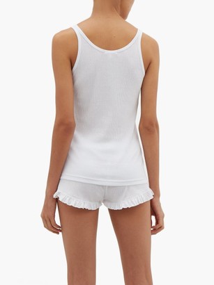 Skin Rasia Cotton-jersey Pyjama Tank Top - White