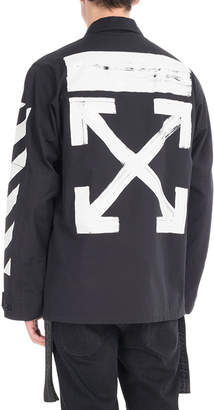 Off-White Brushed Diagonal Arrows Field Jacket