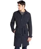 Thumbnail for your product : Prada navy cotton blend belted raincoat