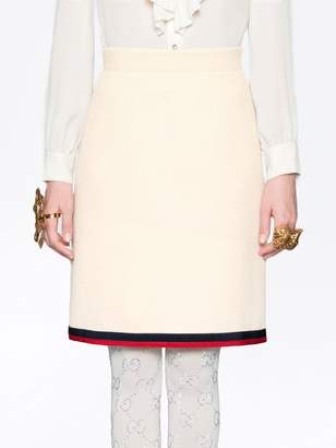 Gucci Wool skirt with Web