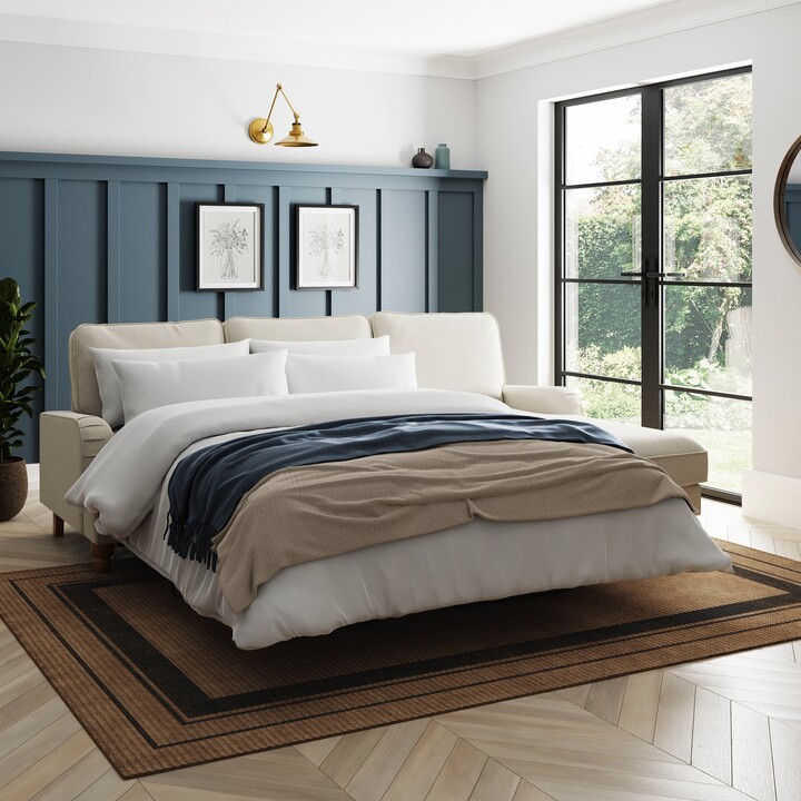 Dunelm Beatrice Luna Corner Storage Sofa Bed Natural ShopStyle