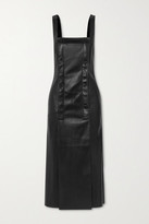 Thumbnail for your product : Nanushka Allie Button-detailed Vegan Stretch-leather Dress - Black