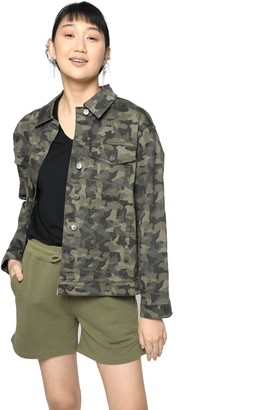 camouflage oversized denim jacket