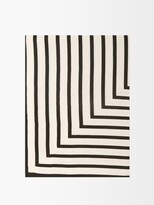 Thumbnail for your product : L'OBJET L’objet - Striped 228cm X 178cm Linen-sateen Tablecloth - Black Stripe