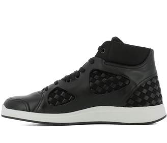 Bottega Veneta Black Leather Sneakers
