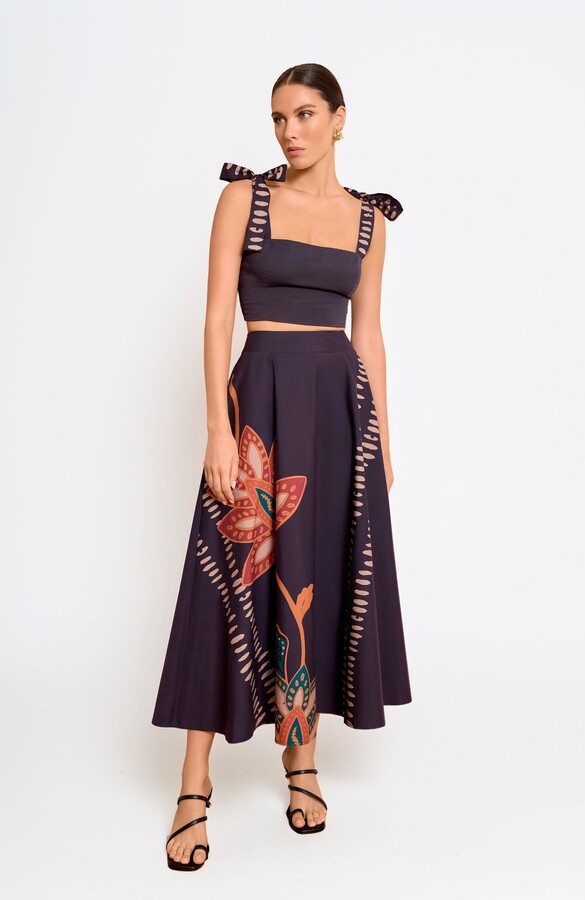 DIARRABLU Zya Skirt Razu in Printed Cotton Poplin