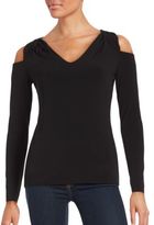 Thumbnail for your product : Saks Fifth Avenue BLACK Matte Jersey Cold-Shoulder Top
