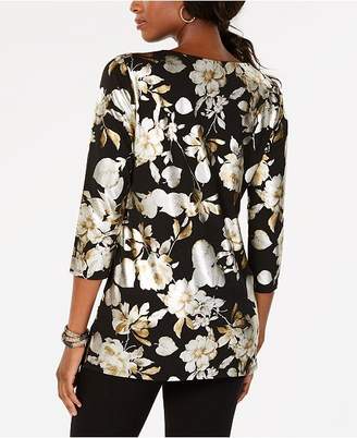 JM Collection Cutout Printed Top, Created for Macy's