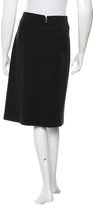 Thumbnail for your product : Tory Burch Leather-Trimmed Knit Skirt