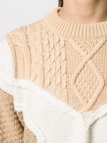 Thumbnail for your product : Barrie Colour Blocked Knitted Jumper