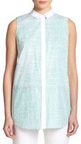 Thumbnail for your product : Lafayette 148 New York Striped Sleeveless Blouse