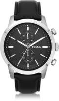 Thumbnail for your product : Fossil Townsman Chronograph Black Leather Men's Watch