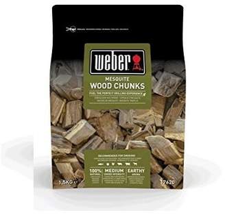 Weber Barbecue Wood Smoking Chips Wood Chunks, Mesquite Wood, Brown, 7 by 3-1/2 x 12 Inch, 17620