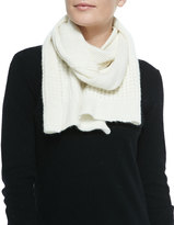 Thumbnail for your product : Portolano Mixed-Knit Wool-Blend Scarf, White