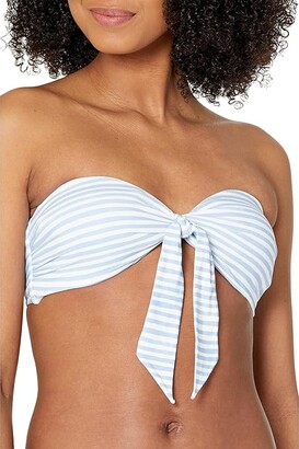 Seafolly Summer Crush Twist Tie Front Bandeau (Powder Blue) Women's Swimwear