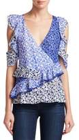 Thumbnail for your product : Tanya Taylor Ditsy Floral Silk Top