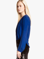 Thumbnail for your product : Halston Wrap Drape Silk Top Bright Night