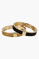 Thumbnail for your product : Betsey Johnson Hinged Glitter Bangles (Set of 2)