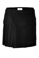 Thumbnail for your product : Iceberg Fleece Wool Pleated Side Mini-Skirt in Black