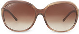 Thumbnail for your product : Bulgari Bvlgari BV8107B oversized sunglasses Striped brown