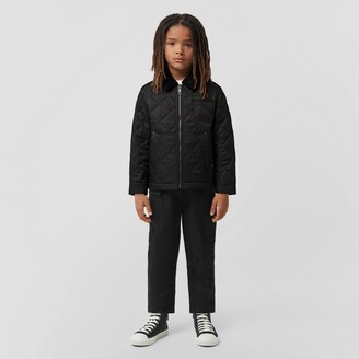 Burberry Childrens Corduroy Detail Diamond Quilted Jacket Size: 12Y
