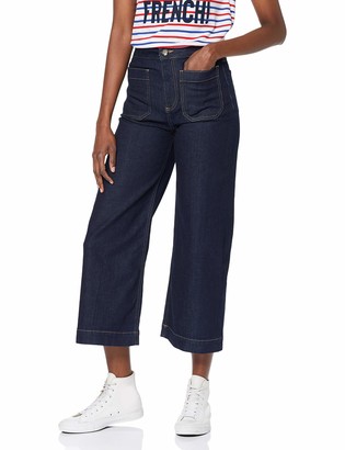 Warehouse Women's Patch Pocket Wide Cut Straight Jeans